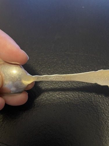 1893 J.H. Johnston & Co Merry Christmas Sterling Silver Souvenir Spoon 5