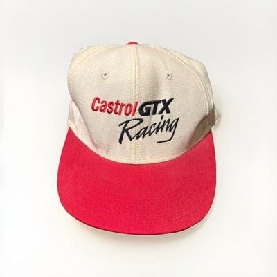 Castrol GTX Racing Hat White Adjustable Vintage Hat White Snapback USA 2