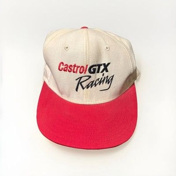 Castrol GTX Racing Hat White Adjustable Vintage Hat  White Snapback  USA