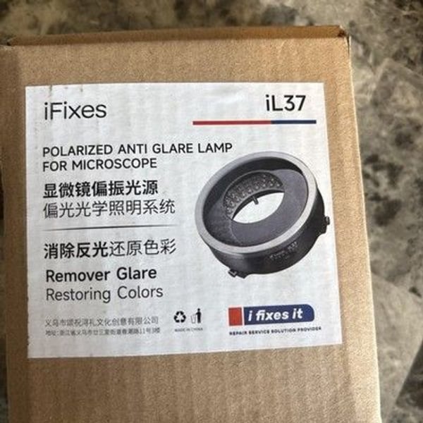 Polarized LED Microscope Light IL37 for Reducing Glare HAS A CRACK (photo)