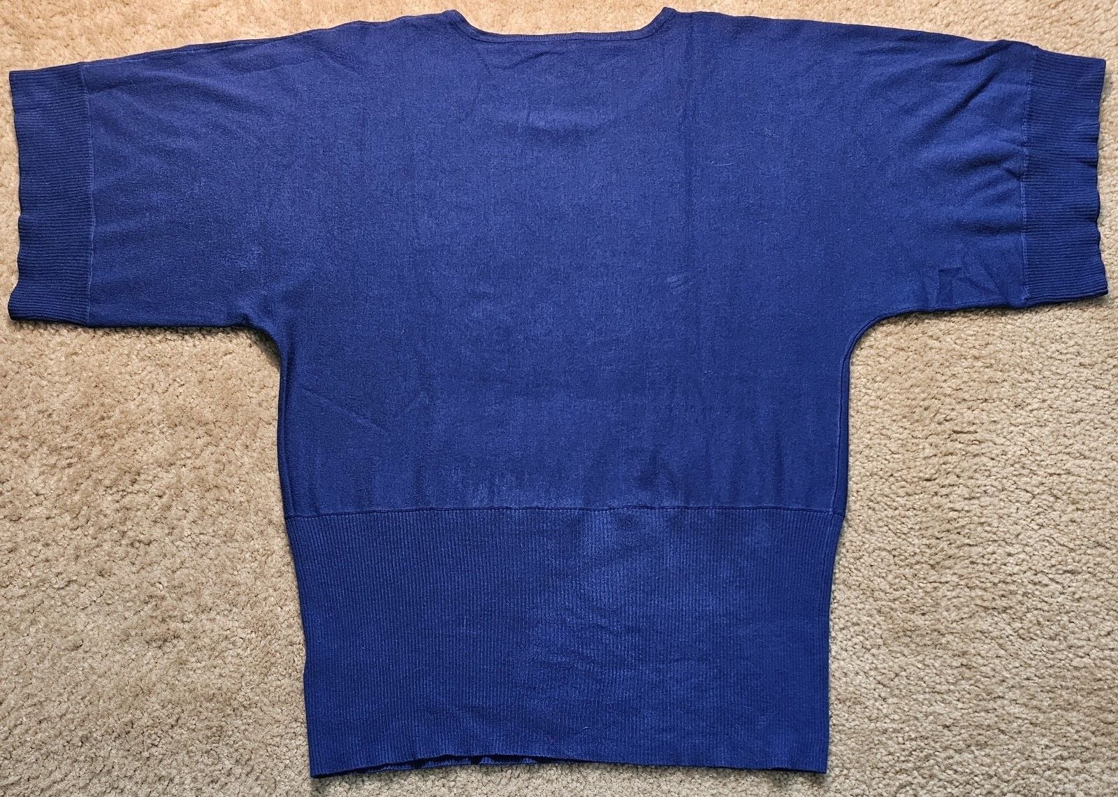 Cable & Gauge Women's XL Blue Dolman Batwing Sweater Keyhole Hardware Tunic 8