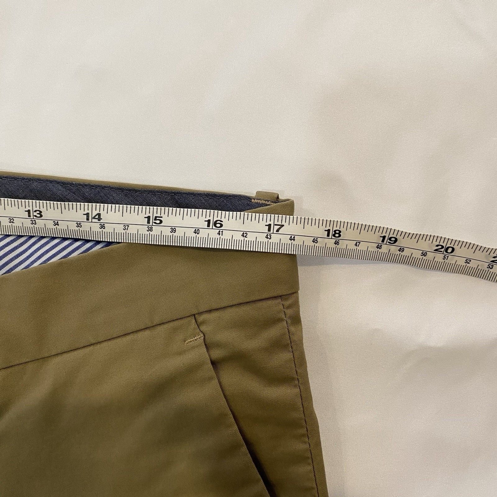 Perry Ellis Pants Mens 34x32 Tan Slim Fit Flat Front Trousers 6