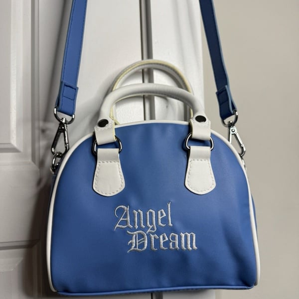 Y2K Baby Blue Hand Bag Purse “Angel Dream” Faux Leather