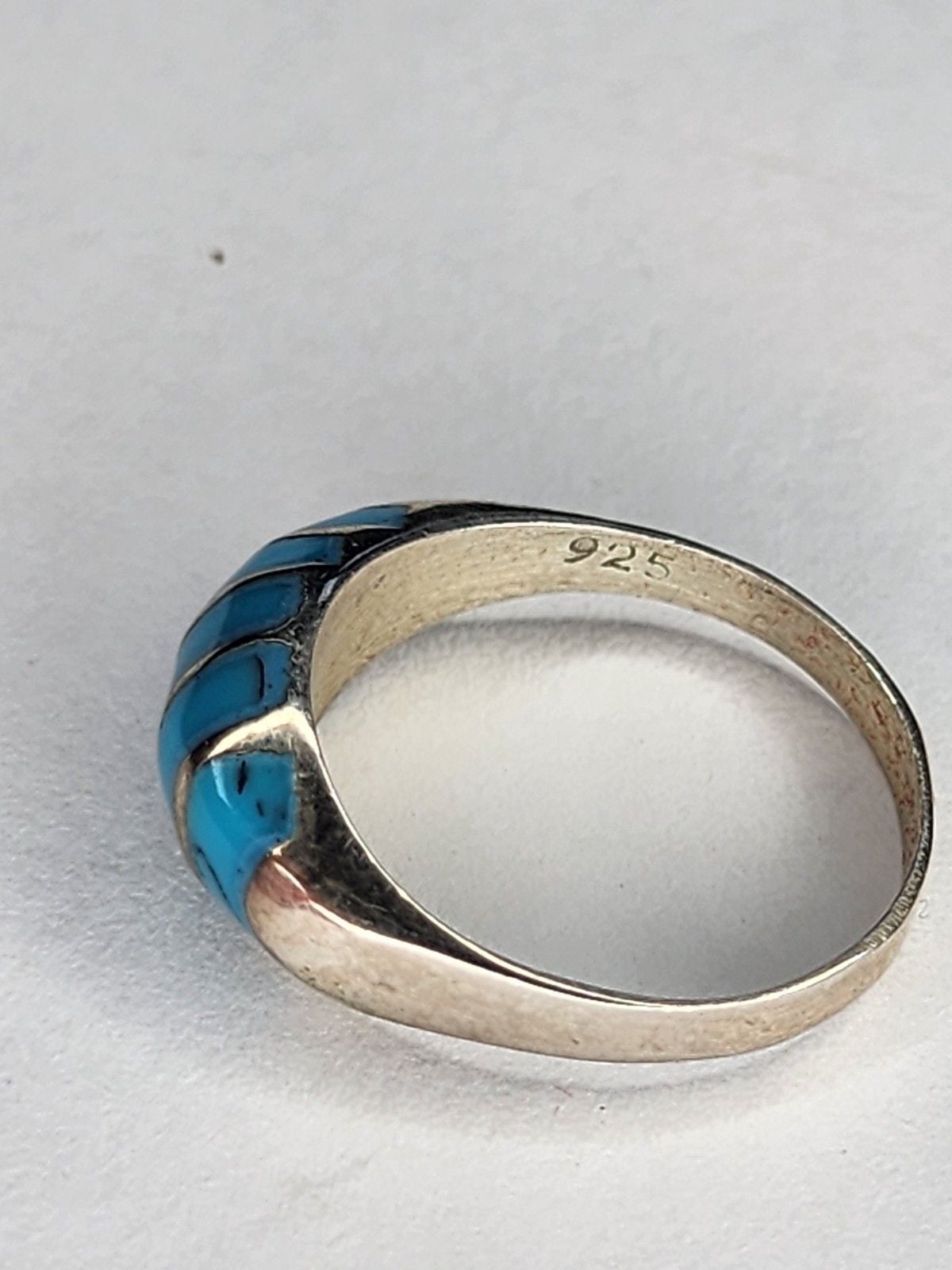 Sterling Silver Turquoise Ring Size 5.5 3