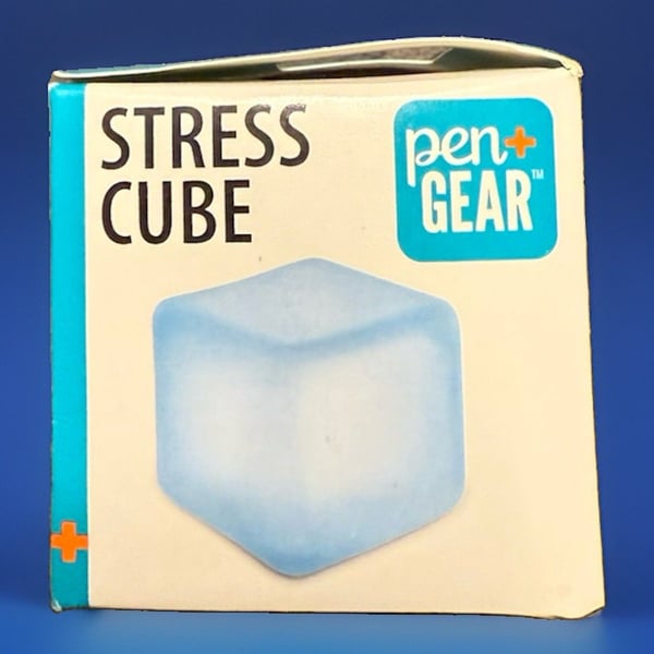 VIRAL Pen+Gear Blue Stress Cube Soft & Squishy Mindfulness. Needoh Type.