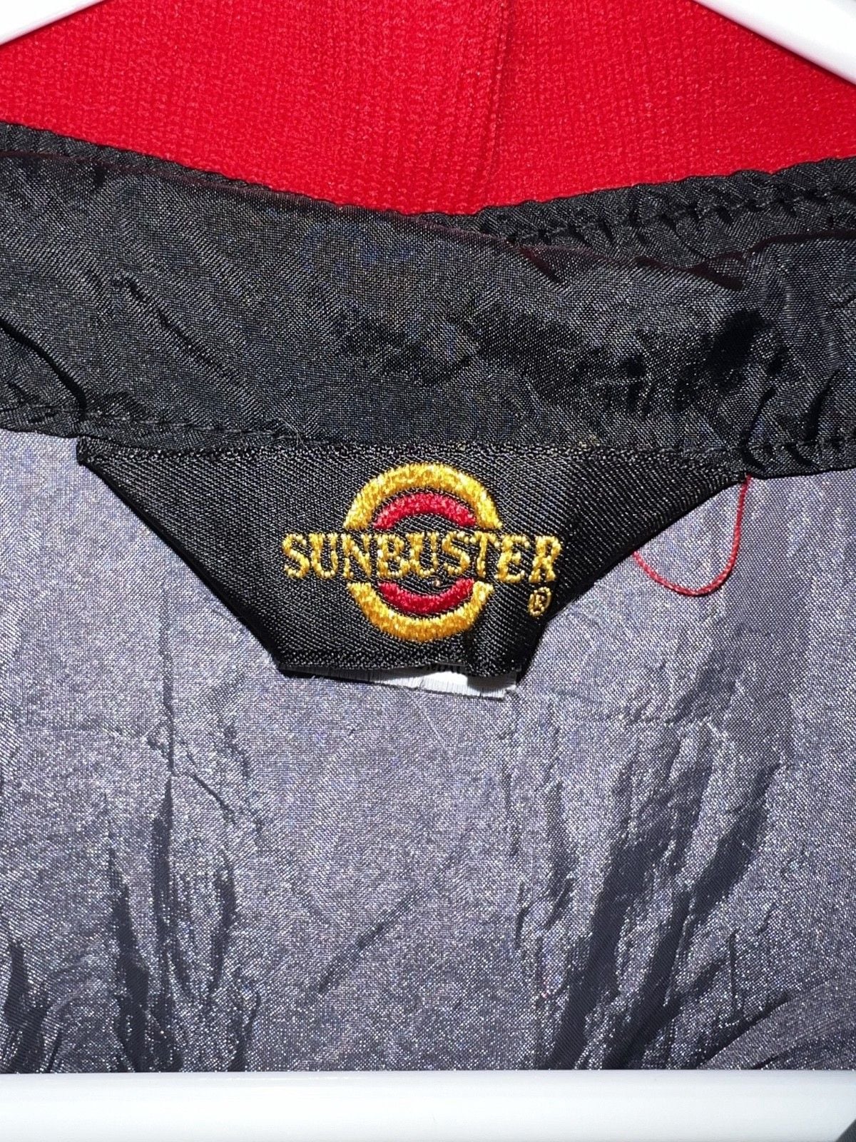 Vintage Sunbuster Windbreaker Red/black/grey Size Small 8
