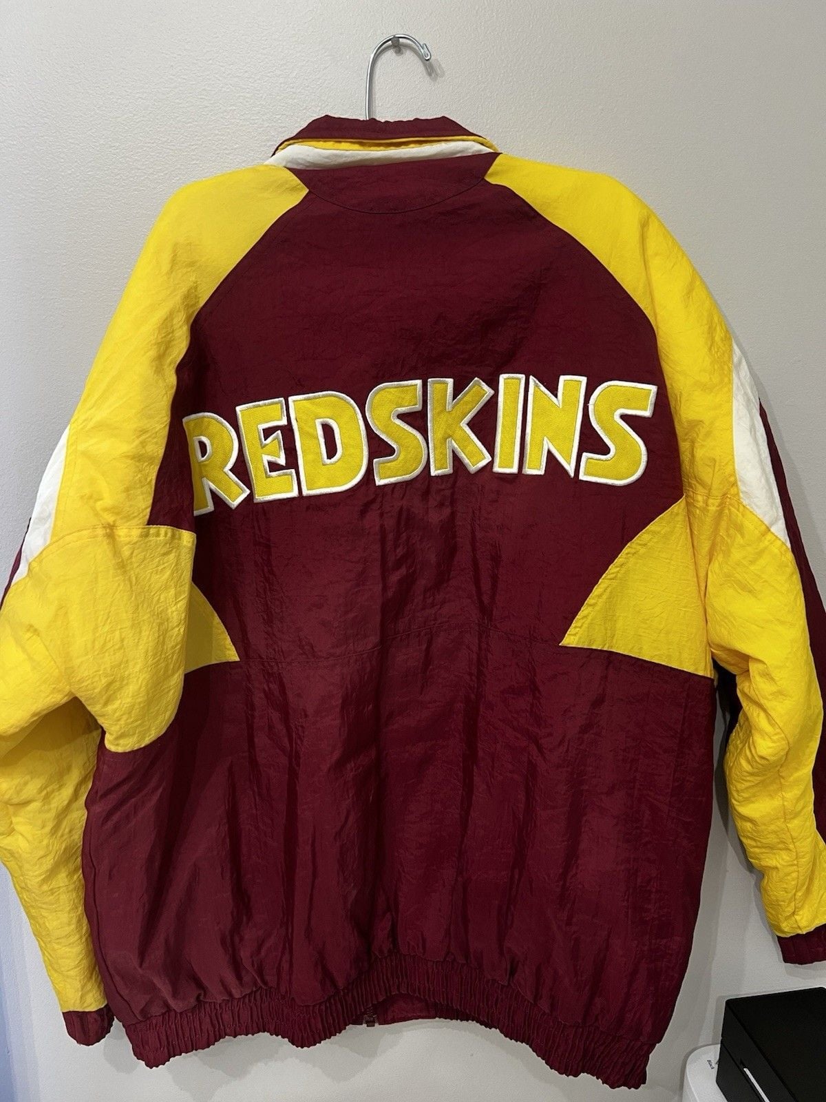 Washington Redskins Jacket Mens L Pro Line Apex One Vintage NFL Zip Puffer * 8