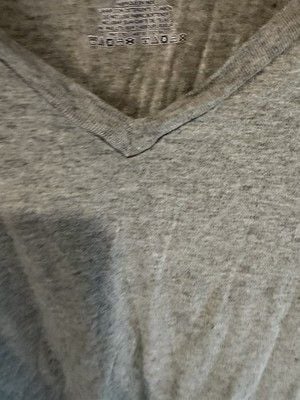 Polo Ralph Lauren Classic Fit Gray V-Neck Jersey Cotton Logo Tee Size L 5