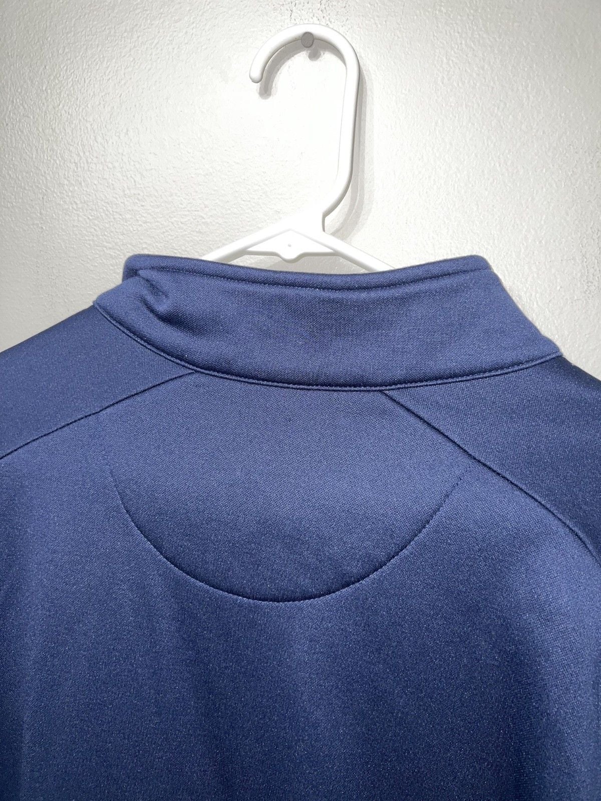 Callaway Mens Navy Blue Textured Quarter Zip Golf Pullover Sweatshirt Size M 8