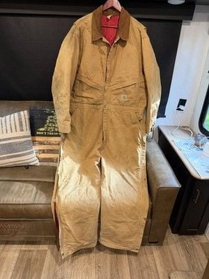 Carhartt Men’s Brown Canvas Coveralls 1889-1989 40MRZ Sz52 100 year anniversary 2