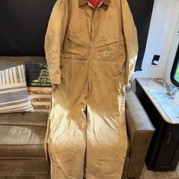 Carhartt Men’s Brown Canvas Coveralls 1889-1989 40MRZ Sz52 100 year anniversary