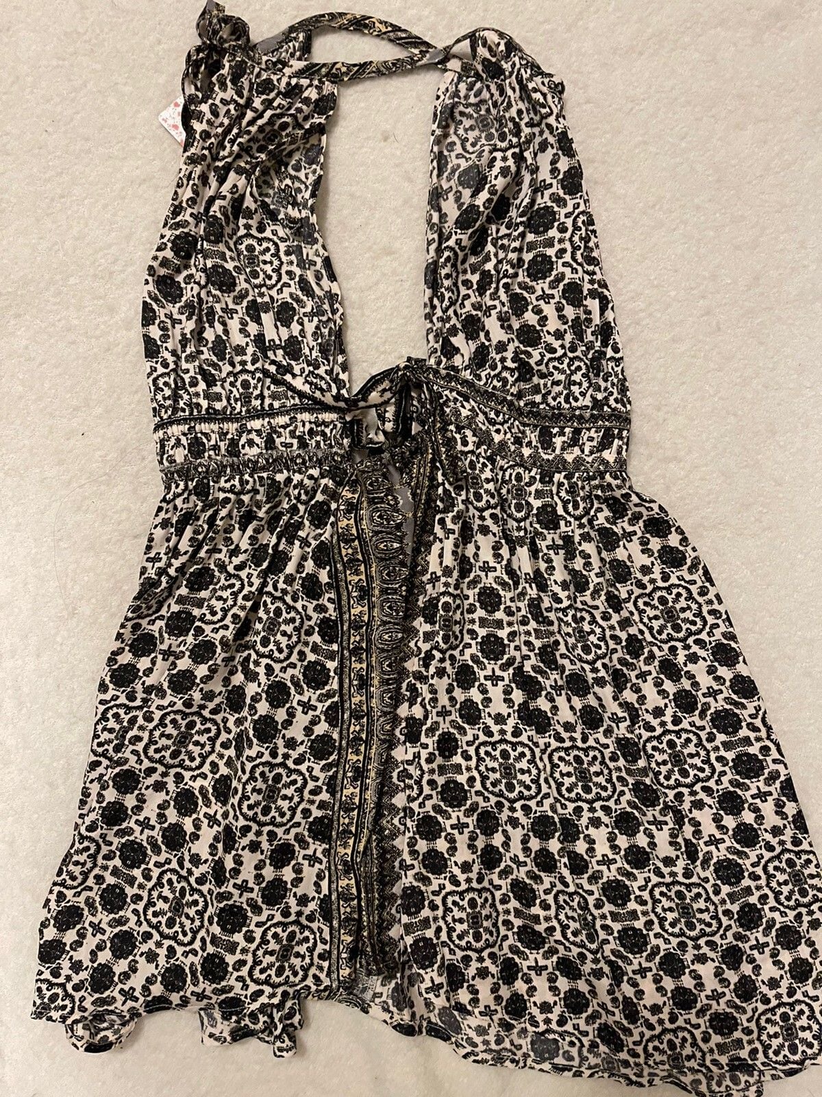 Free People Midsummers Day Geo Print Tunic Dress Women's NWT Small 3