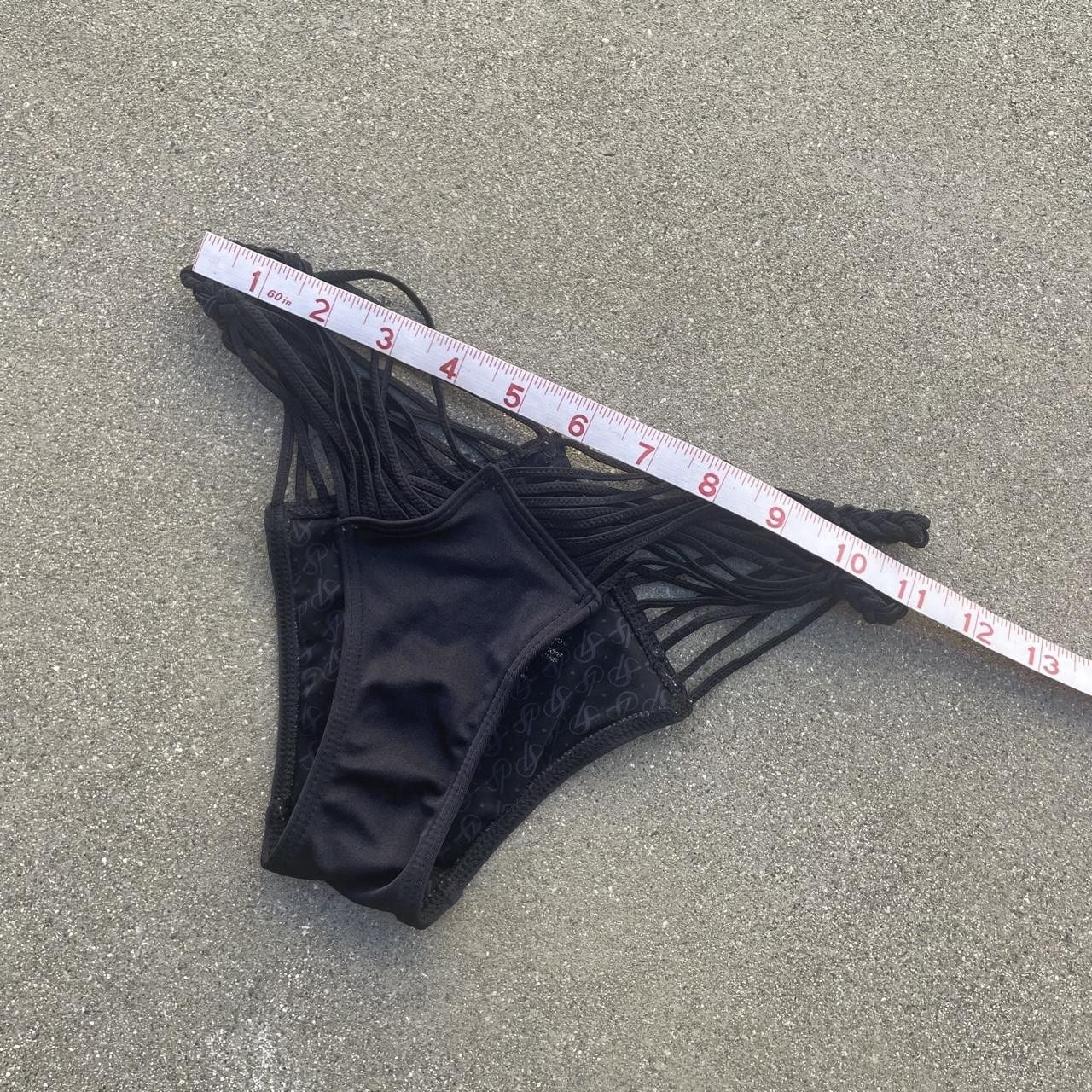 cheeky black macrame bikini bottoms  7