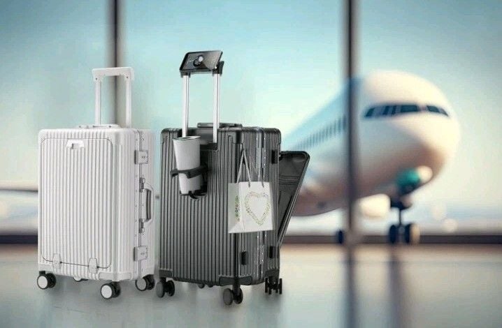 22" Aluminum Carry On Luggage Spinner Wheels TSA Lock USB Port Laptop Compartmen 8