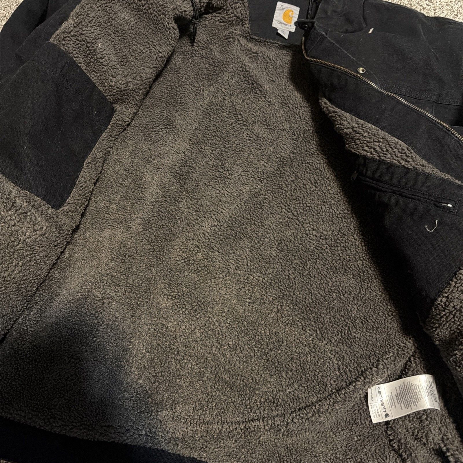 Carhartt Bartlett Sherpa Lined Men's 2XL Black Utility Jacket 103826 5