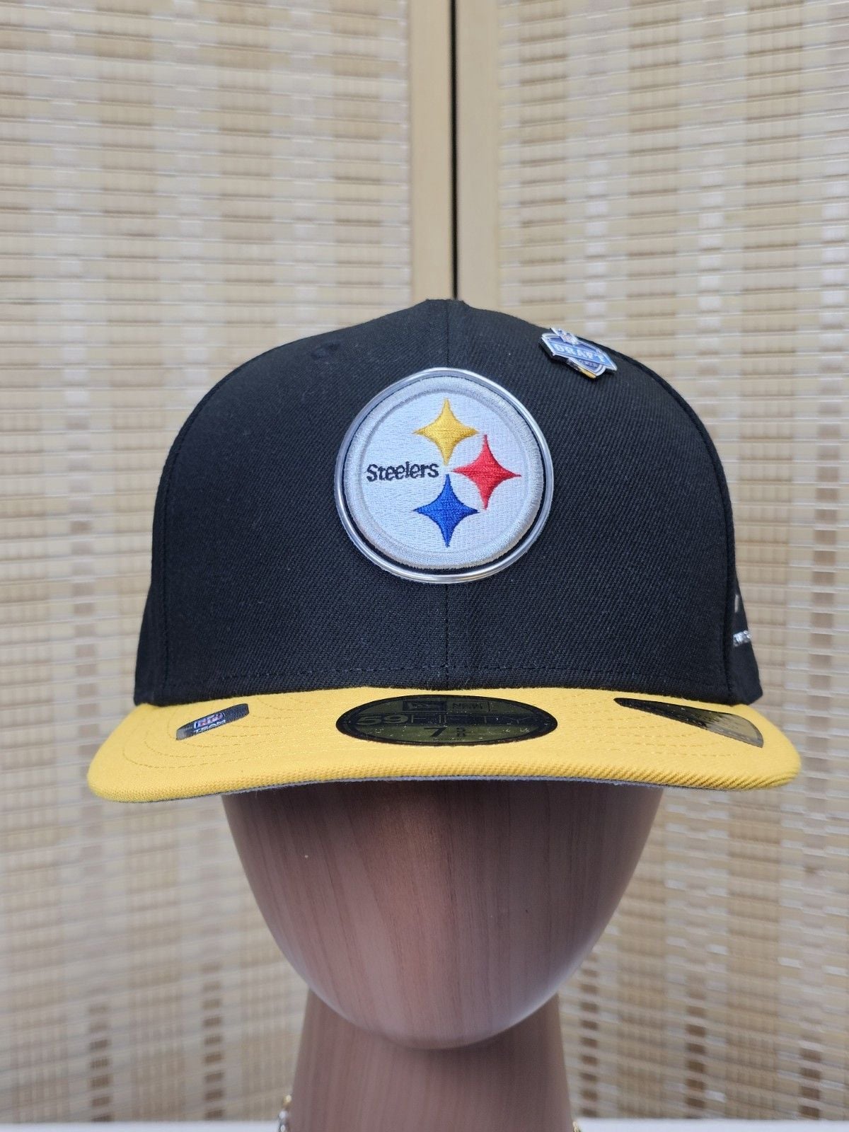 New Era Pittsburgh Steelers 2026 NFL Draft 59FIFTY Hat Black Gold 7 5/8 3