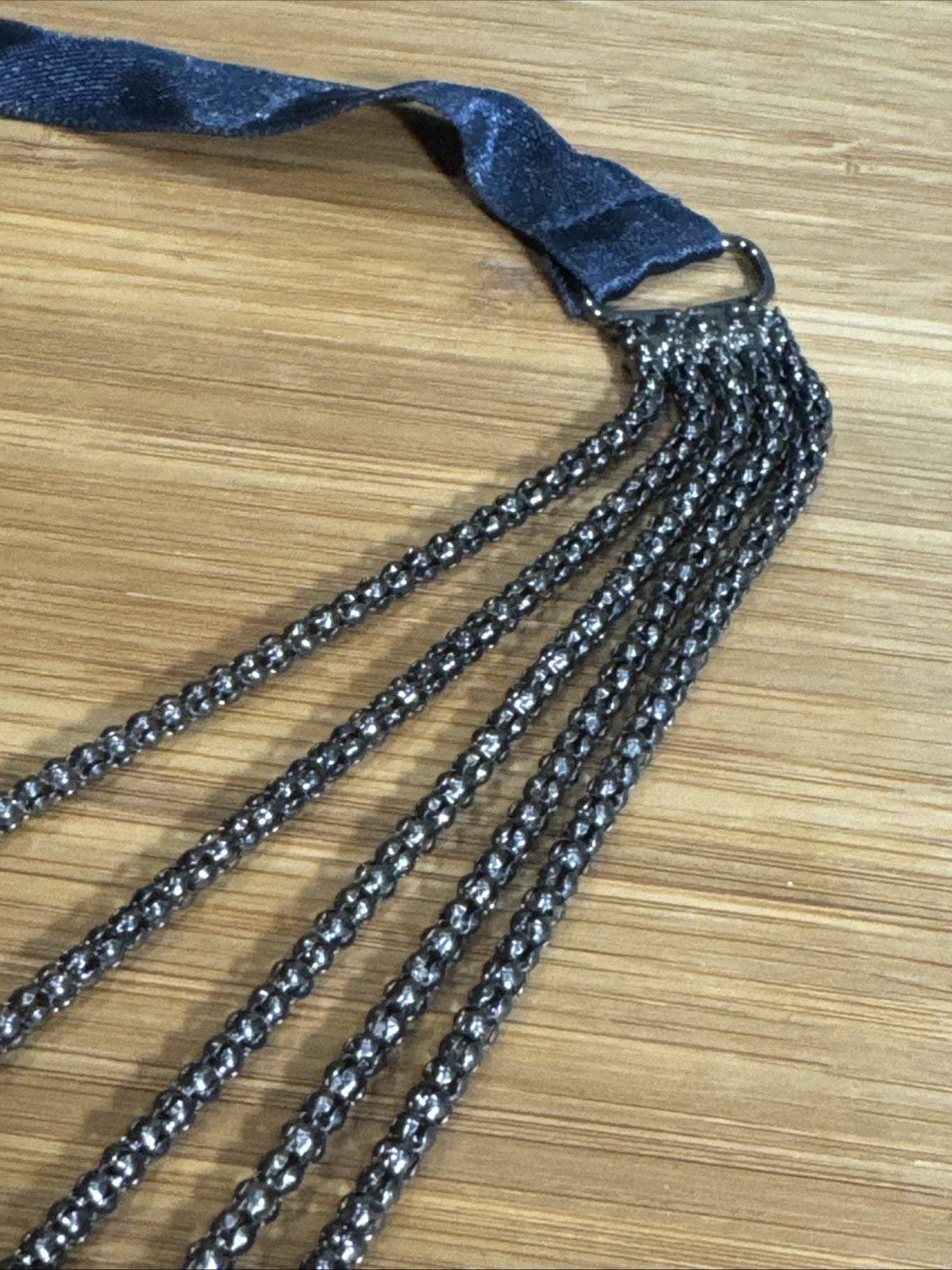 Gunmetal Beaded Drape Belt Waist Chain Goth Witch Spider Web Halloween Costume 4