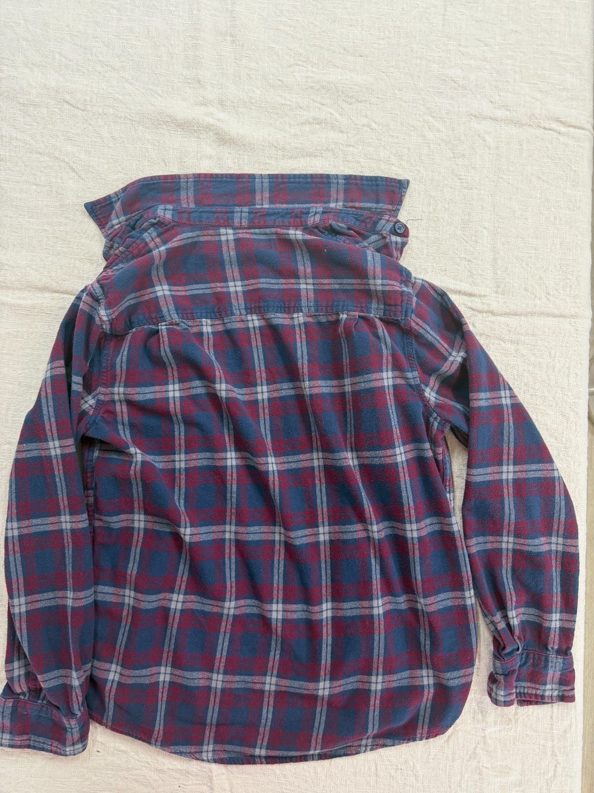 Retrofit Mens Flannel shirt, Size M, Red, White and Grey  7