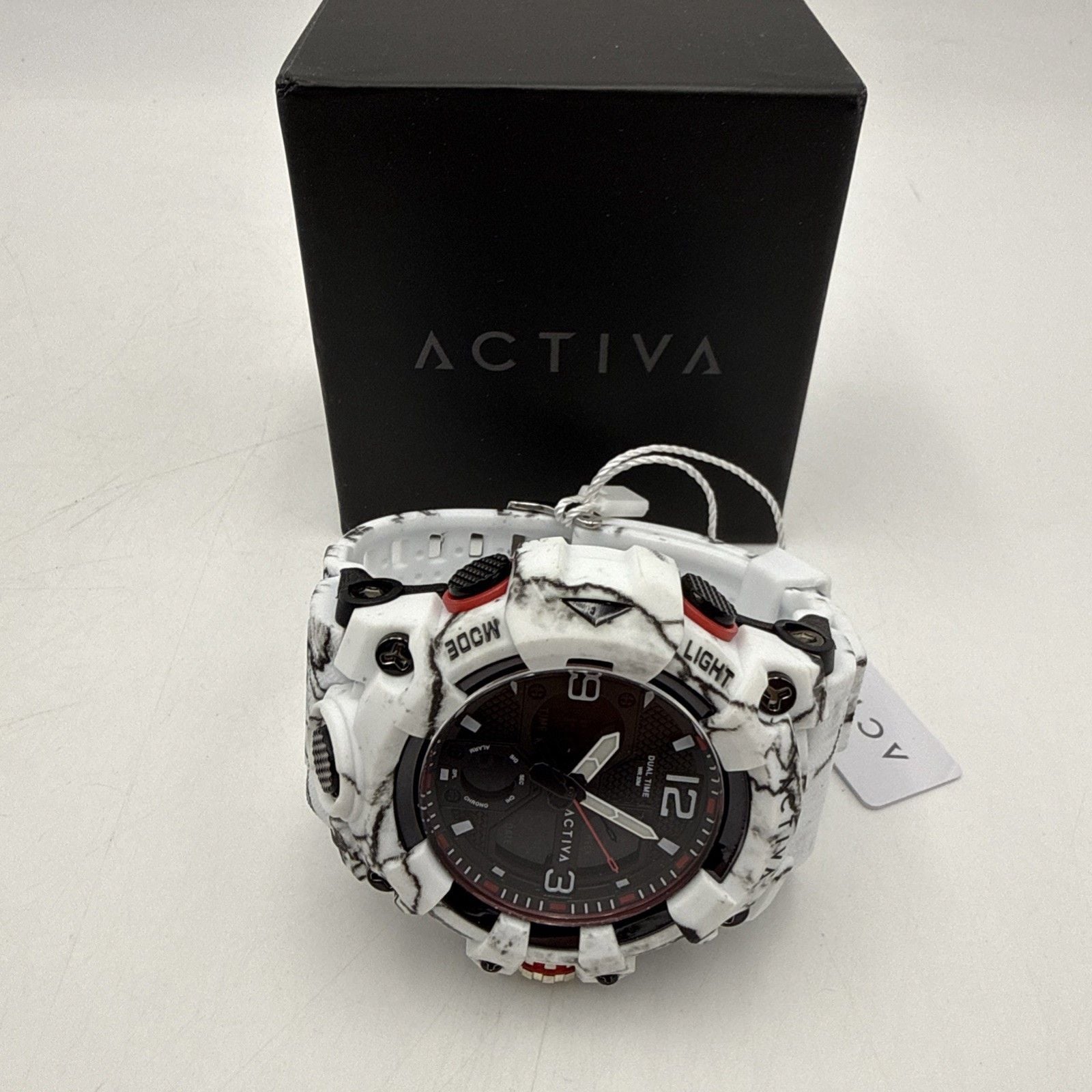 Activa X Invicta ACW8008-003 Digital Essentials 49mm White Camo Watch NIB 7