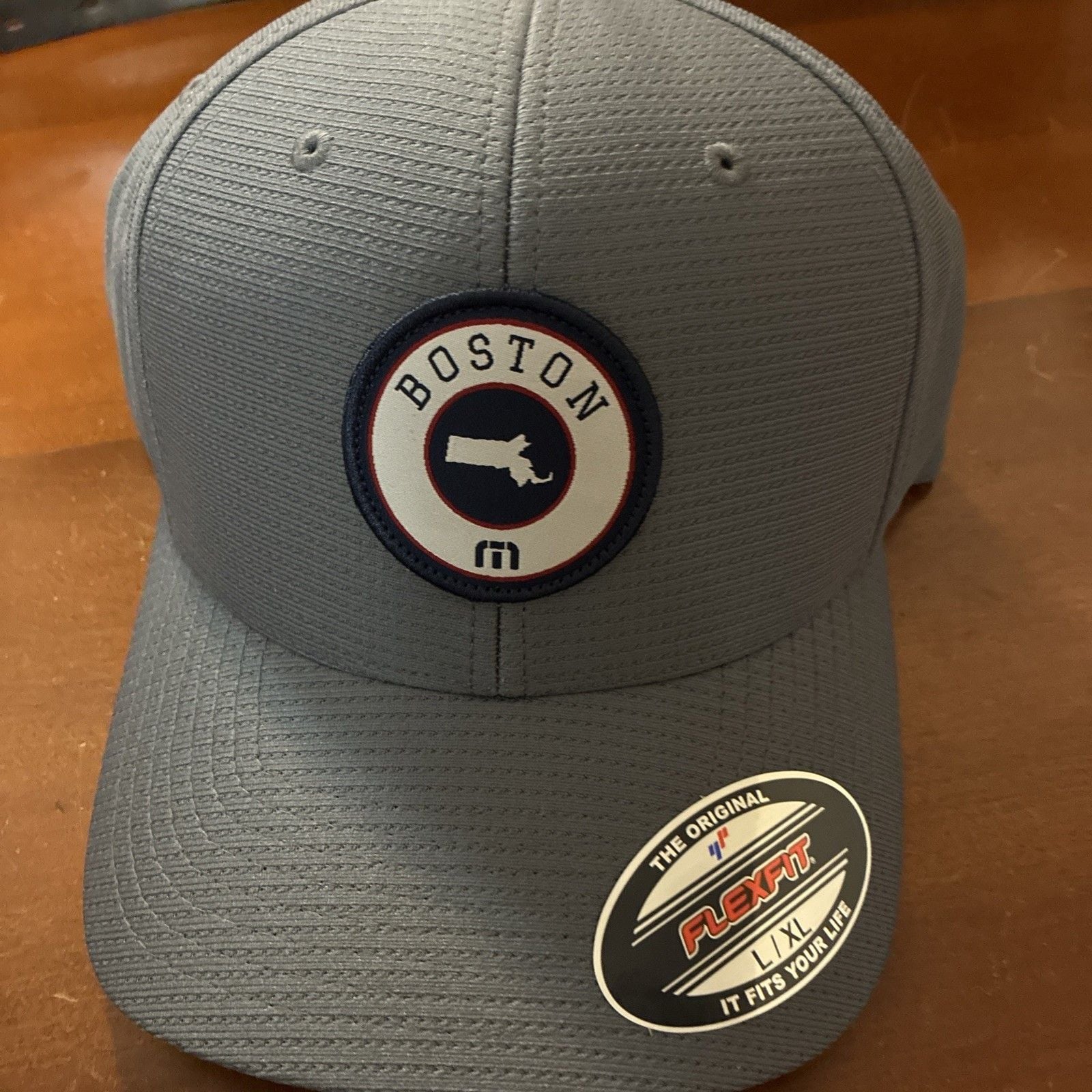 Travis Matthew Hat Fitted Cap Gray Flex Fit Size L/XL Boston Massachusetts Golf 2