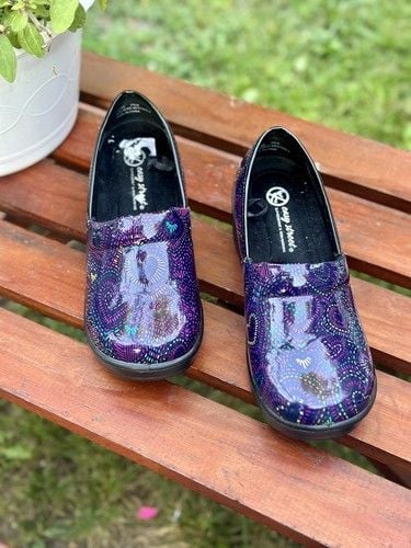 Easy Works By Easy Street 9.5 Wide Leeds Hearts Non Slip Nursing Clogs Work Clog 2
