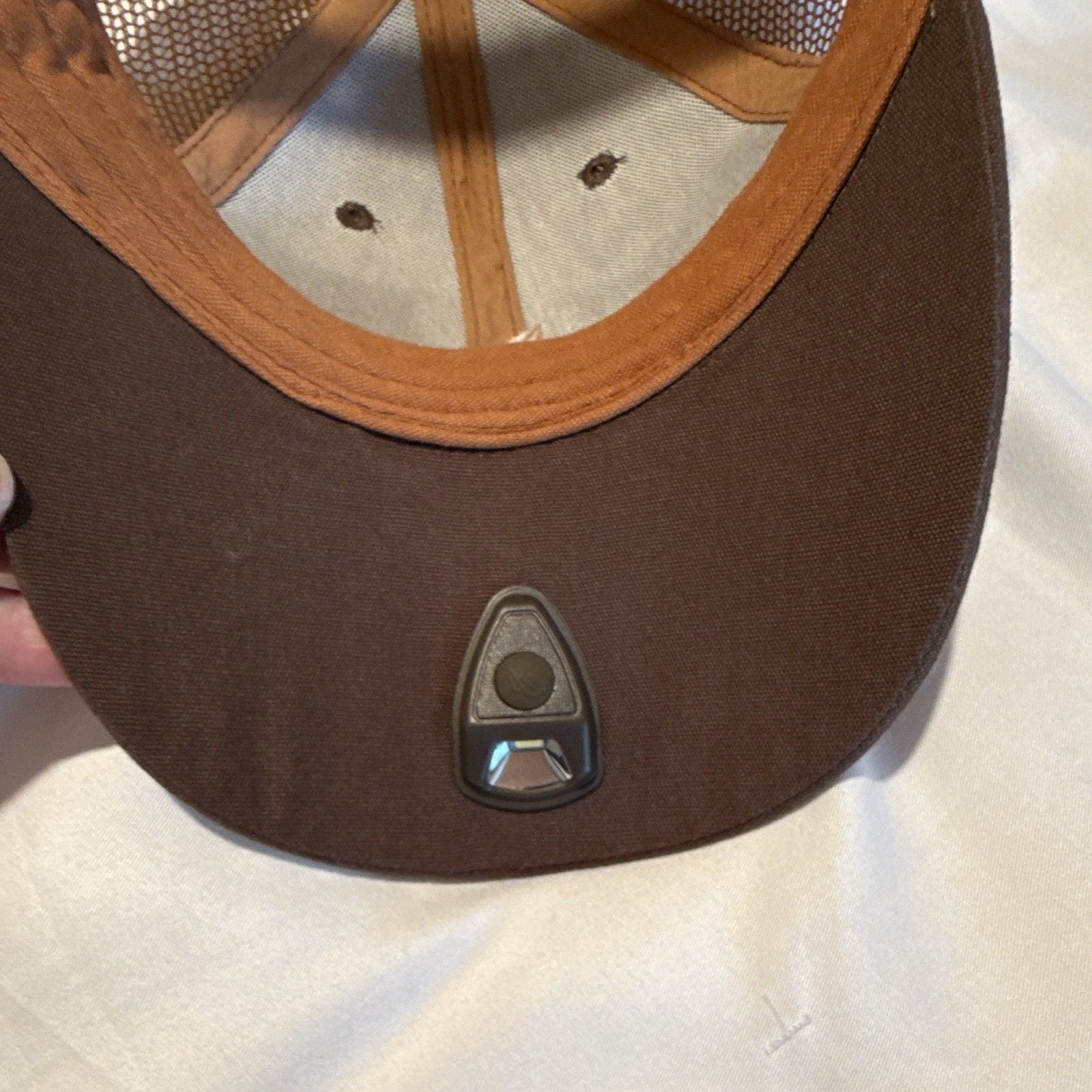 PowerCap Men's LED Lighted Baseball Cap Brown Mesh Trucker Hat Adjustable OSFM 4