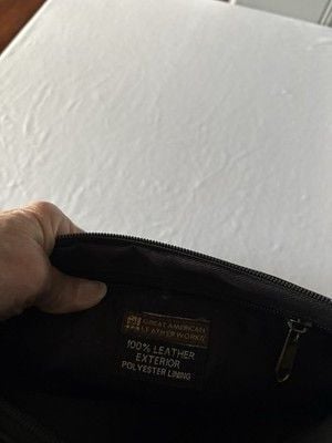 Great American leather works Black Embossed Floral Leather Shoulder bag Tassel 4