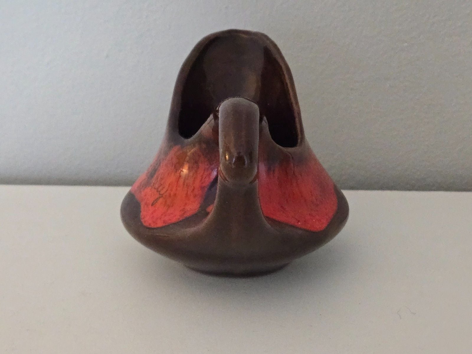 Vintage Drip Ware Glaze Brown and Orange Creamer ~ Thunder Bay Ontario 5