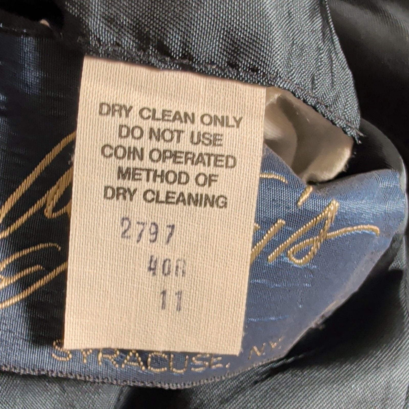 Vintage 40R Sport Coat Made in USA Plaid Blazer Grey Blue Addis Deys Syracuse 13