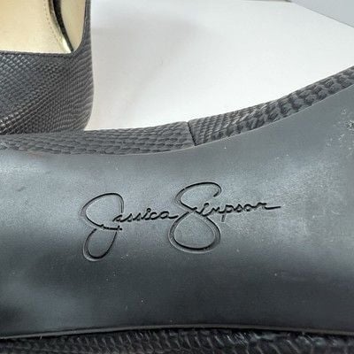 Jessica Simpson Black Textured Stiletto Heels Pumps Size 7.5M /38 9