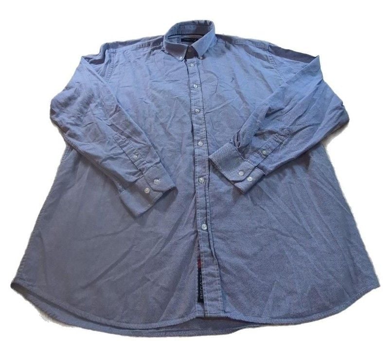 Regatta Sport Blue Button-Down Long Sleeve Shirt 1XL 2