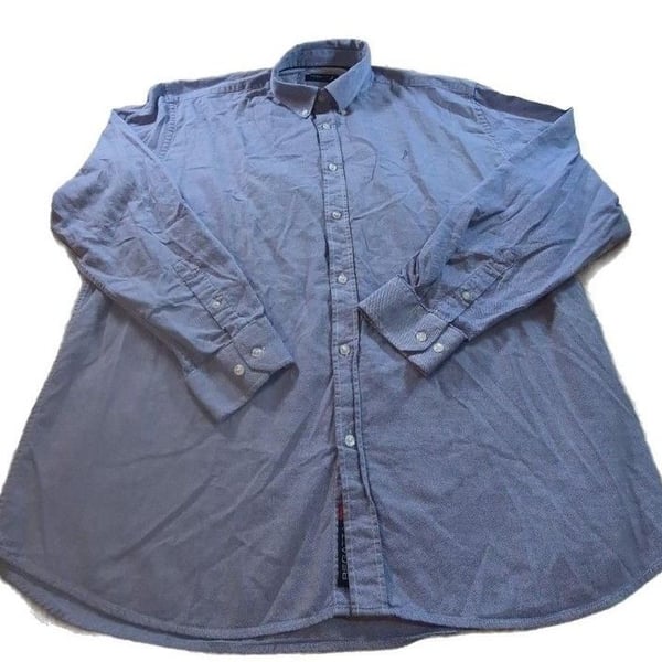 Regatta Sport Blue Button-Down Long Sleeve Shirt 1XL