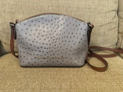 Dooney and Bourke Embossed Ostrich Leather Crossbody 2