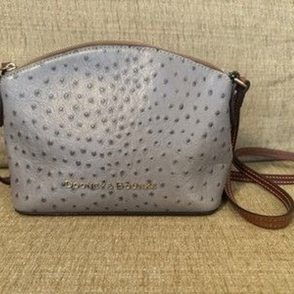 Dooney and Bourke Embossed Ostrich Leather Crossbody