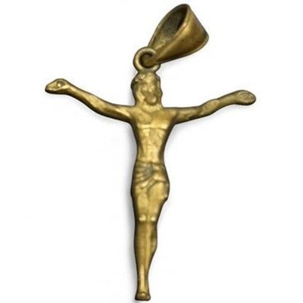 Vintage Solid 14K Gold Christ The Redeemer Style Jesus Pendant 9.5 Grams Estate 