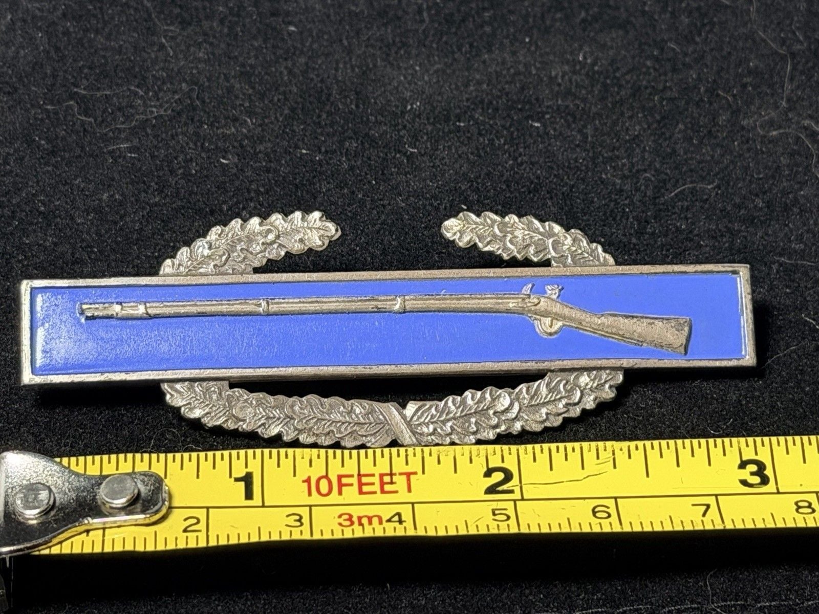 Vtg WWII US Army Combat Infantryman Badge CIB Sterling Silver Enamel Full Size 9