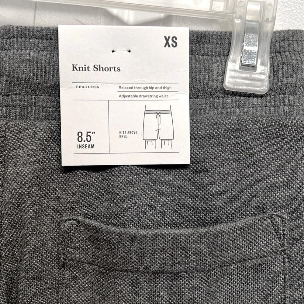 Good Fellow Charcoal Gray 3 Pocket High Rise Knit Bermuda Shorts Size XS NWT 6