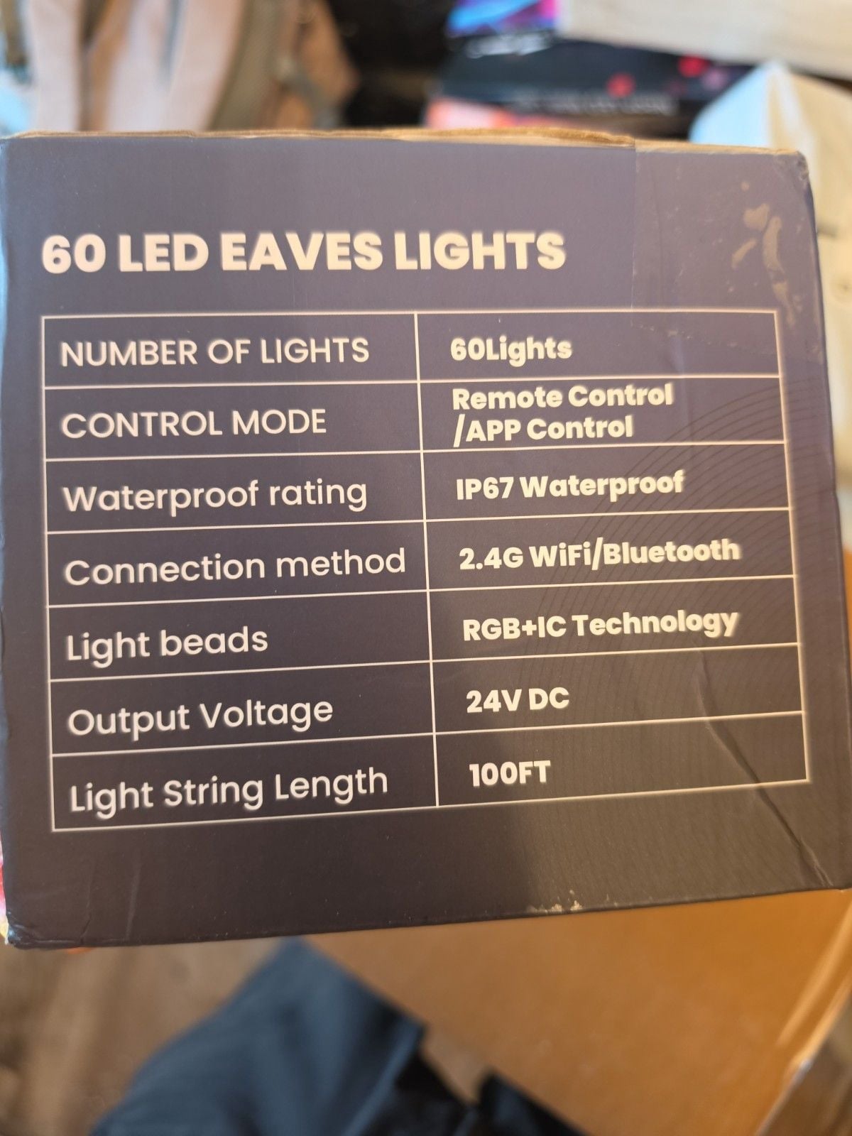 Smart RGBIC Permanent Outdoor String Lights 100ft 60ct IP65 Alexa/Google 2