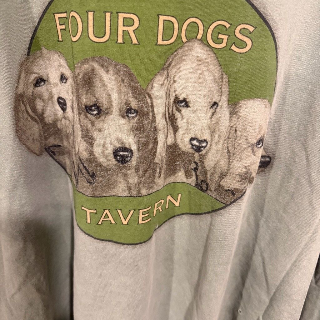 Vintage 90s Four Dogs Tavern Pigment Dyed Long Sleeve T-Shirt XL 3