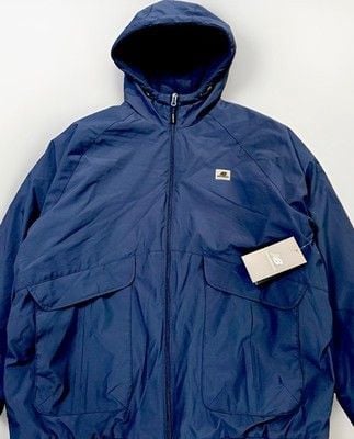 NWT New Balance Men's Puffer Jacket Navy Wind/Water Resistant Soft Quilting L 4