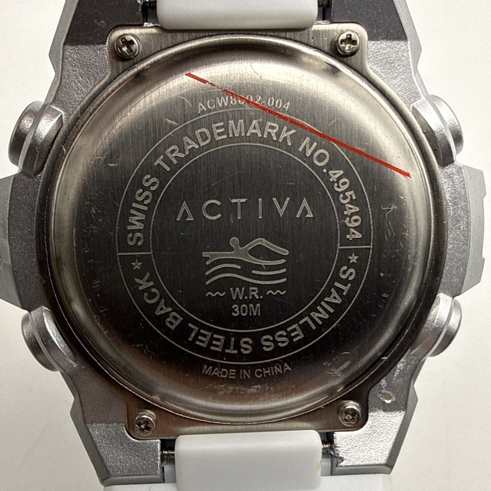 Activa X Invicta Men’s 55mm Analog Digital White Strap Watch ACW8092-004 NIB 14