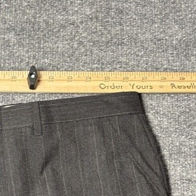 Adolfo Suit  Men’s 42R Classic Fit Charcoal Gray Wool Blend Pinstripe  18