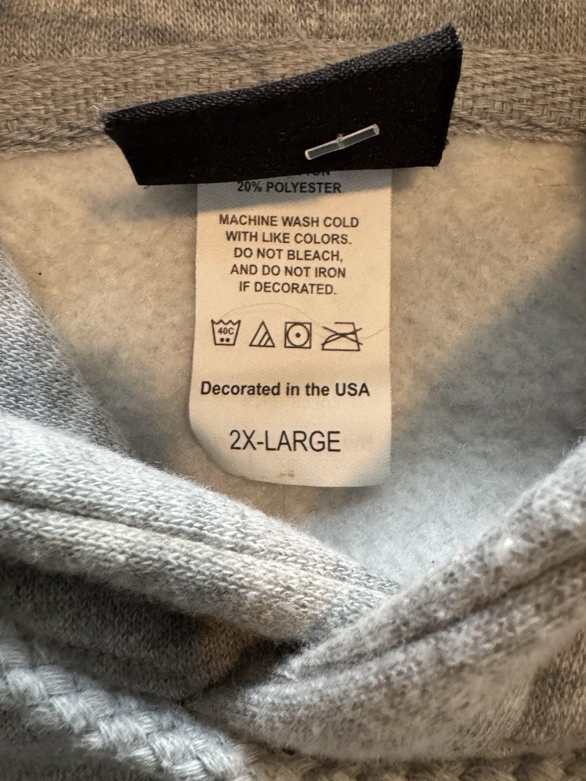 NWT Delaware Hoodie 2XL Grey Cotton Blend Mens/Womens College Pullover 7