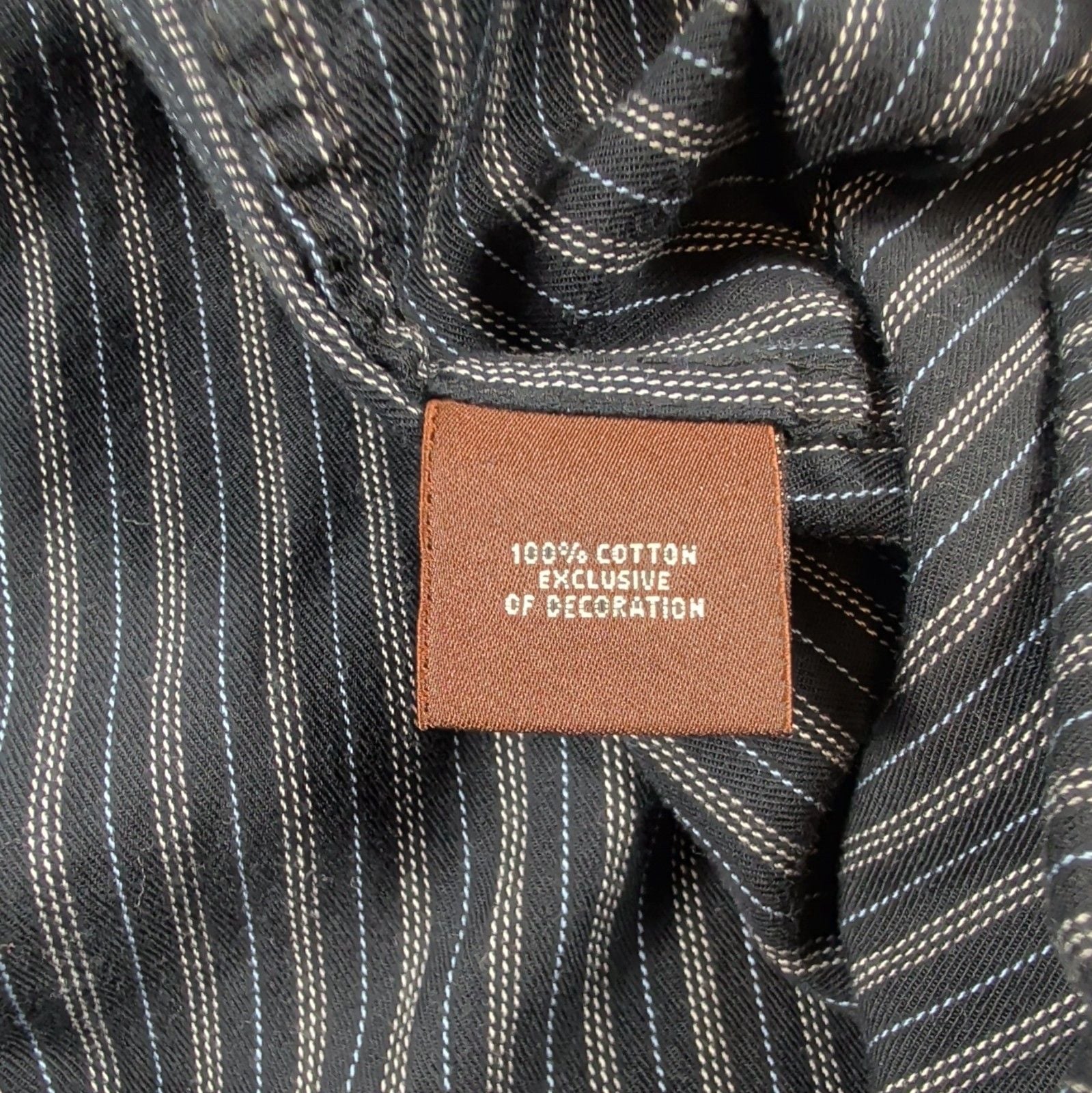 TAILORBYRD Men's Striped 100% Cotton Button-Front Dress Shirt XL 34/35 7