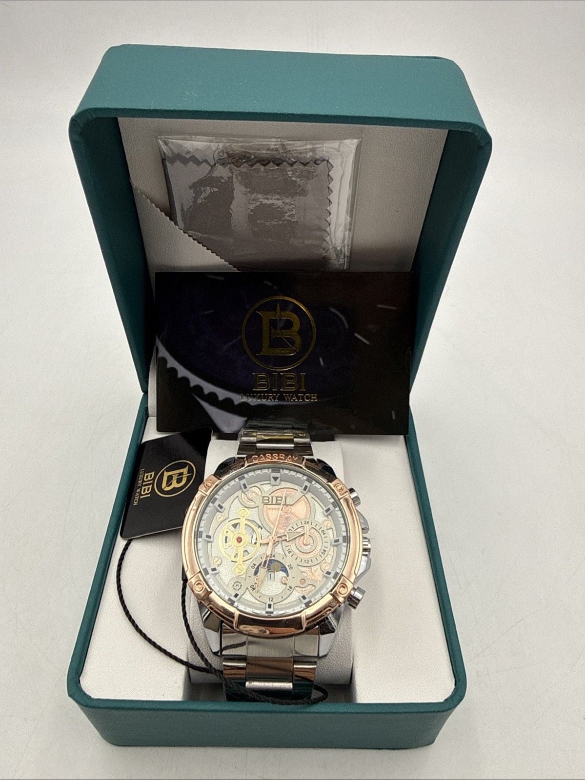 🔥 BIBI Men’s Watch B0200 Rose Gold Stainless Steel 50mm Case Date NIB 🔥 2