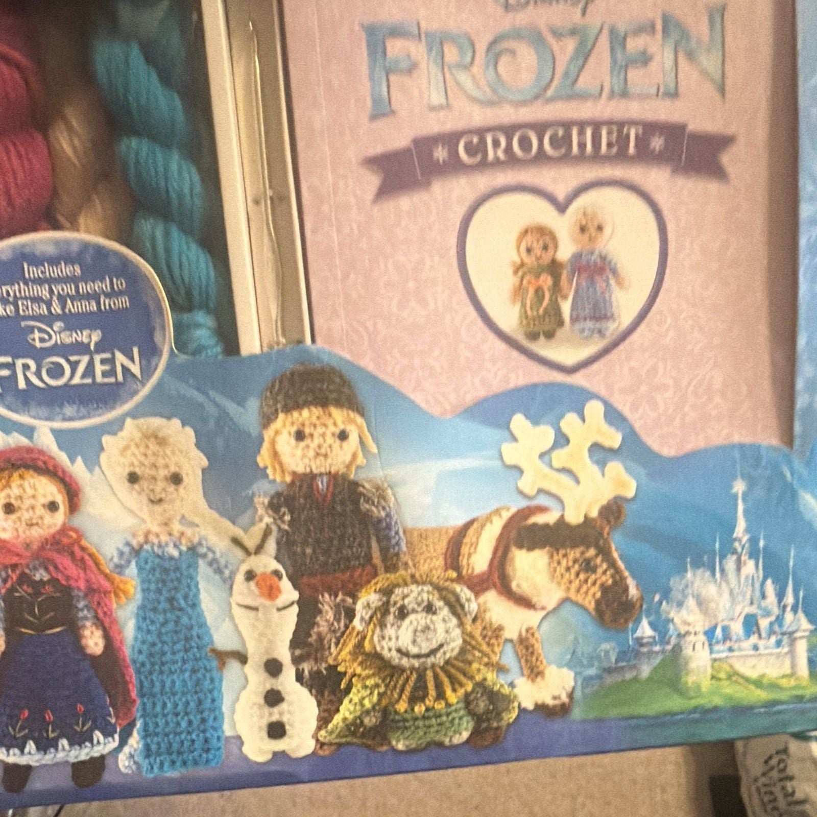 Disney Frozen Crochet Kit w/ Yarn, Hook & 12 Step-by-Step Illustrated Patterns 3
