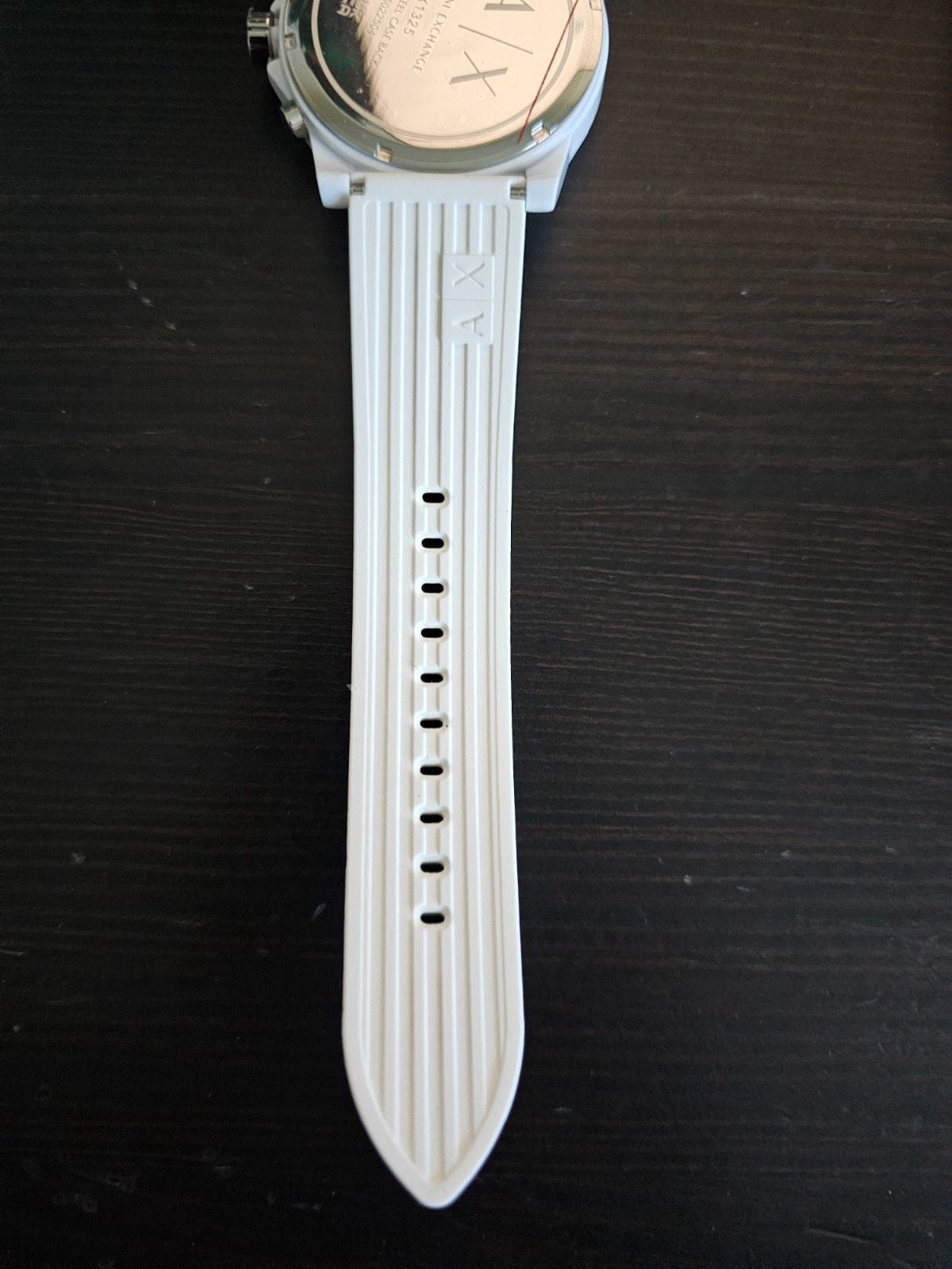 Armani Exchange AX1325 Men's White Chronograph Watch Silicone Strap New Tags 9