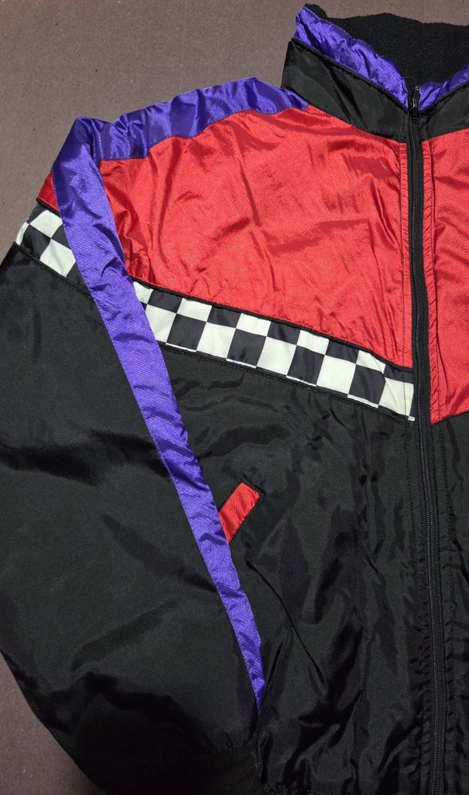 Joe Rocket Big Joe Checkered Moto Jacket 90s Vintage 4