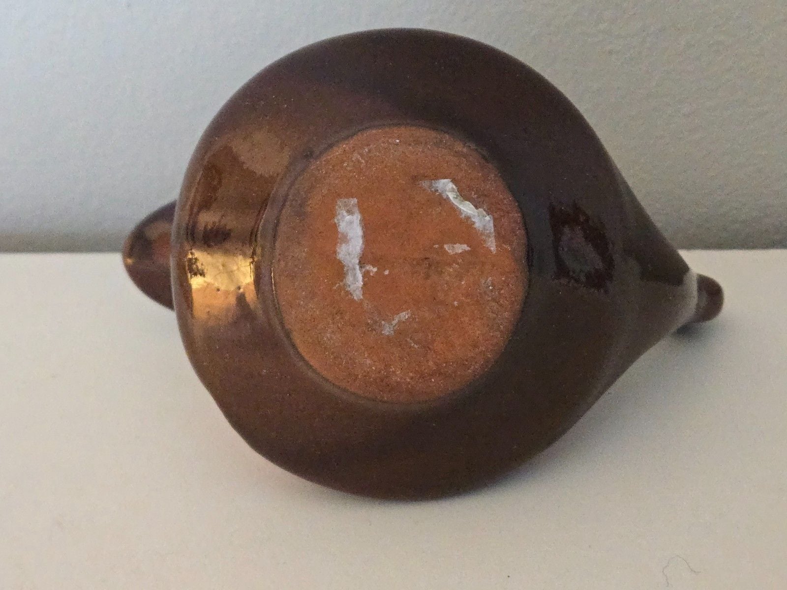 Vintage Drip Ware Glaze Brown and Orange Creamer ~ Thunder Bay Ontario 7