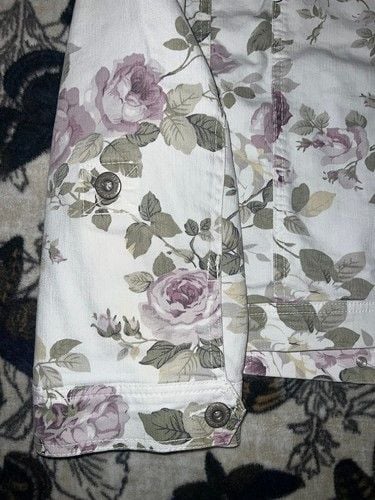 Highway Jeans Cropped Fit Floral Denim Jacket 5